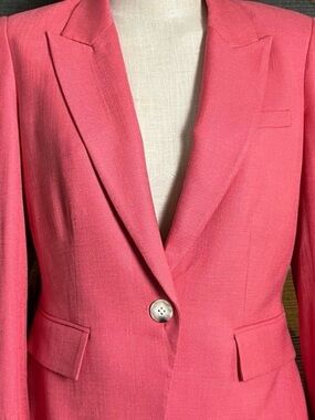 Veronica Beard Coral Single-Button Blazer